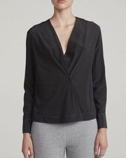 Rag & Bone Shields Silk Blouse Black Top