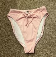 Pink High Waisted Swim Bottoms