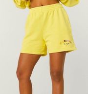 NWT Daydreamer Ransom Note BF Sweat Shorts 2X Yellow