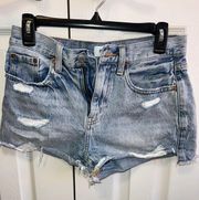 Distressed Jean Shorts