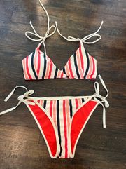 ASOS Y.A.S  Stripe Bikini Set