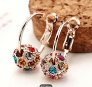 Beautiful Fashion Multi Colored Loop Earrings