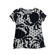 CROWN & IVY Navy White Crab Print Tee Shirt Size Small