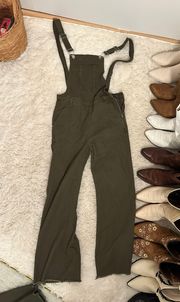 olive green overalls 