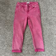 Pistola Pink Denim Cropped Jeans Barbie Barbiecore Spring Colorful Size 28