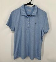 Vineyard Vines Performance Women’s Blue White Striped Short Sleeve Golf Polo L