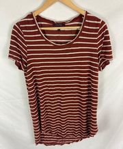 Olivia Sky Stripe longline Tshirt Size Large