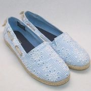 NEW Blue White Espadrille Shoes