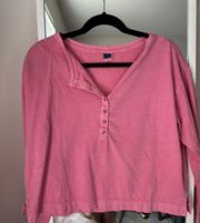 pink cropped long sleeve