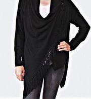 360 Cashmere 100% Cashmere Izzy Fringe Wrap Sweater