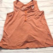 Kuhl orange striped tank top size small