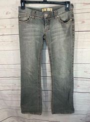 Roxy Denim Grey Washed Flare Fit Jeans