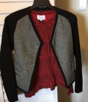 Theory Size 4 Dressy Jacket Tweed Quilted & Solid