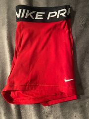 Red Pro Spandex Shorts