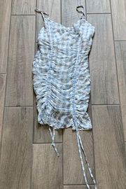 French kiss checkered lace dress