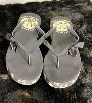 Vintage Y2K Juicy Couture Wedge Thong Flip Flops Sandals US 9