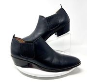Coach Women's Low-Rise Black Leather Pointed Toe Ankle Bootie Size 11