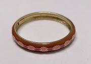 Pink, Peach and Brown Bangle Bracelet