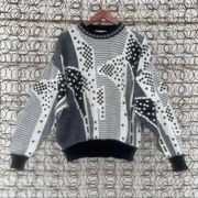 Vintage London Fog abstract geometric sweater LARGE