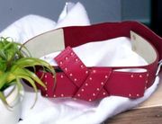 NWT BCBGenration Wide Studded Bow Belt Red