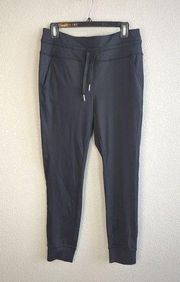 Halara Air High Waisted Drawstring Jogger Pants Size L Large Black Side Pockets