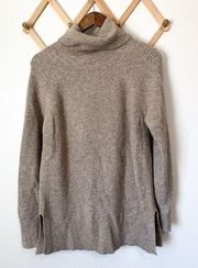 Tan Waffle Turtleneck Sweater Size Medium