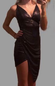 Short Sparkly Black Dress