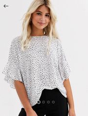 Black and White Blouse