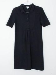 Lacoste Devanlay Black Short Sleeve Polo Dress Womens Size 40 Medium