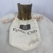 Rustic Cuff Copper Hammered Cuff Bracelet with Dust Bag