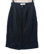 MAXMARA Skirt Size 8 Linen Vintage Designer Luxury Pencil High Waisted Italy