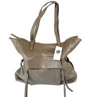 Kooba Everett Large Taupe Leather Shoulder Bag