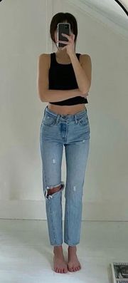 Wedgie Icon Straight Leg Jeans in Desert Delta Size 25 Retail $158