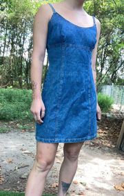 Vintage y2k  experience jean denim bodycon mini dress