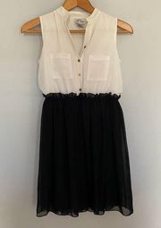 Sweet Storm White and Black Sleeveless Dress Size Small Juniors