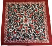 Red floral dancing bears NWT bandana