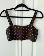 Polka Dot Crop Top, Size S