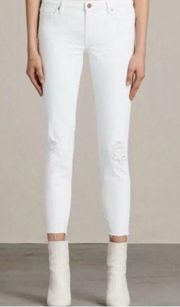 NWT $178 All Saints 24 Mast destroyed Jeans Ankle