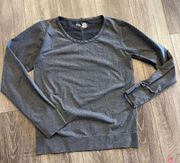 Zyia gray heathered performance long sleeves top size XL