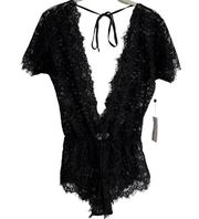 NWT | Lovers & Friends Black Lace Romper