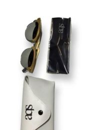 AQS milo 49mm mirrored lens standard  club master sunglasses Gold & silver