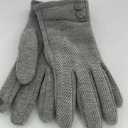 NWT L.I.B New York gloves texting friendly. Light grey button decor.