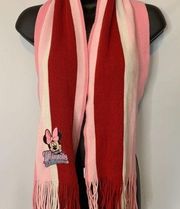 Minnie Mouse Disney Store Knit Striped Scarf