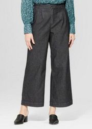 wide leg high rise womens trousers