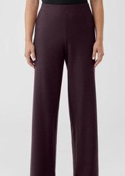 Eileen Fisher Womens Brown Boiled Wool Pull On Soft Jersey Straight Pant 3X