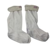 Hunter white fleece boot sock size M