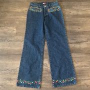 Tommy Jeans Embroidered Wide Leg Jeans