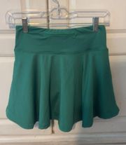 green  tennis skirt