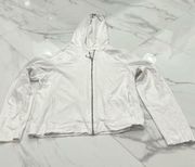 Daisy Fuentes sport white zip up jacket size large