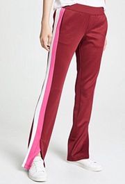 Pam & Gela Pink Side Striped Split Ankle Microscuba Pant S